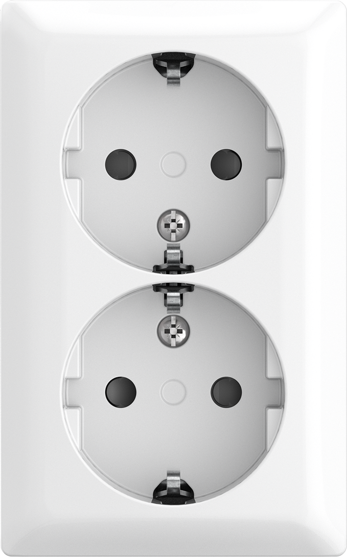Abb Busch-Jaeger Wcd Ra 2-Voudig Opbouw Wit/Wit