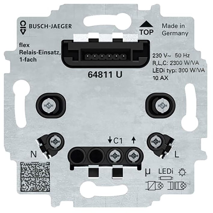 Abb Busch-Jaeger Relaissokkel 1V Flextronics 64811 U - Afbeelding 3