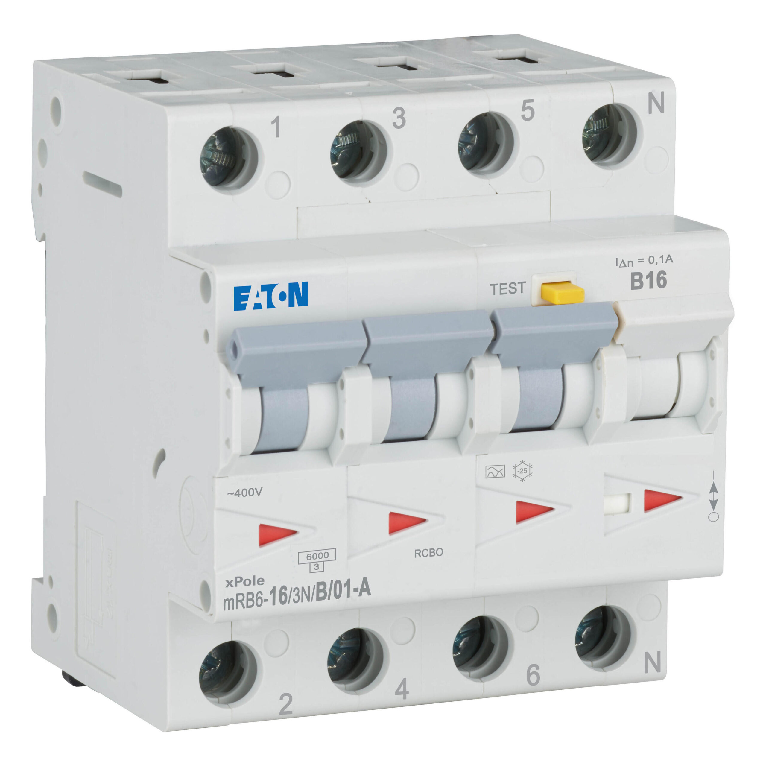 Eaton Aardlekautomaat B16A 3P+N 100Ma 6Ka - Afbeelding 3