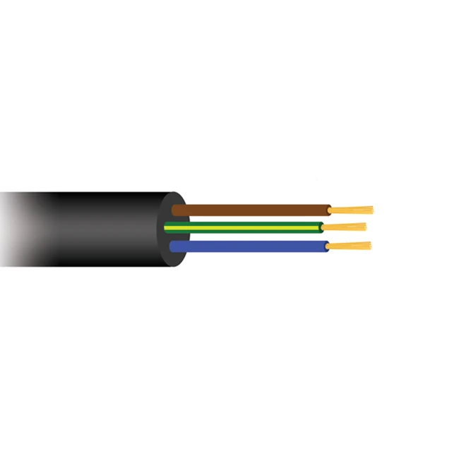 Maxicool Soepele Zwarte Rubberkabel 3 X 1,5 Voor Buiten, Rol 50 Meter - Afbeelding 4