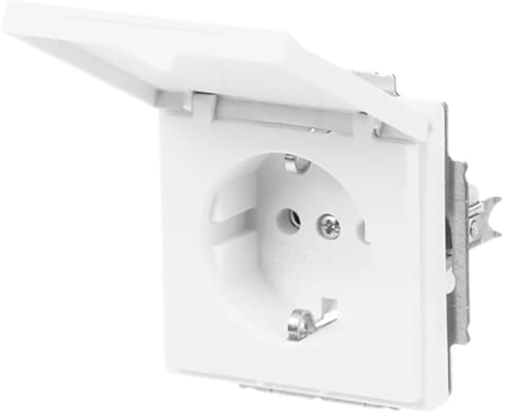 Abb Busch-Jaeger Wcd Ra 1V + Klep Inbouw Future Linear Mat Wit - Afbeelding 2