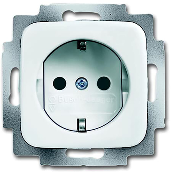 Abb Busch-Jaeger Wcd Ra 1-Voudig + Kinderbeveiliging Inbouw Wit/Wit Bj