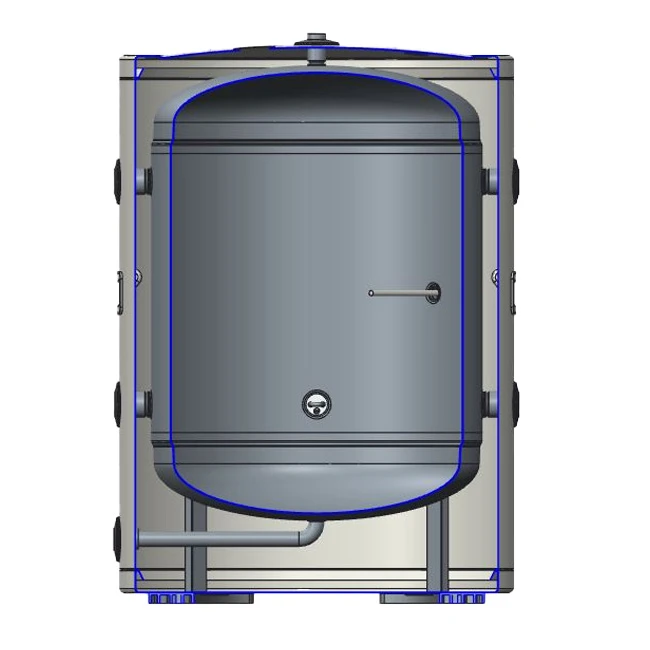Maxicool Buffervat Rvs Duplex 100L Met 2Kw Weerstand - Afbeelding 3