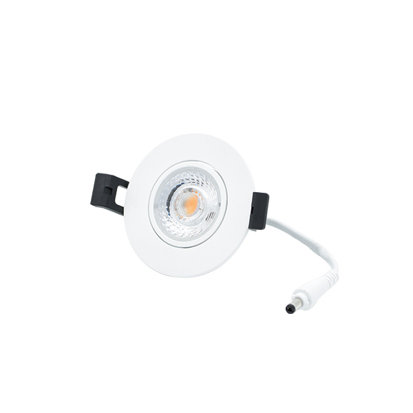 Interlight Downlight Inb.spot Rond Vlak Wit 8W 2700K Ip44 Dimbaar