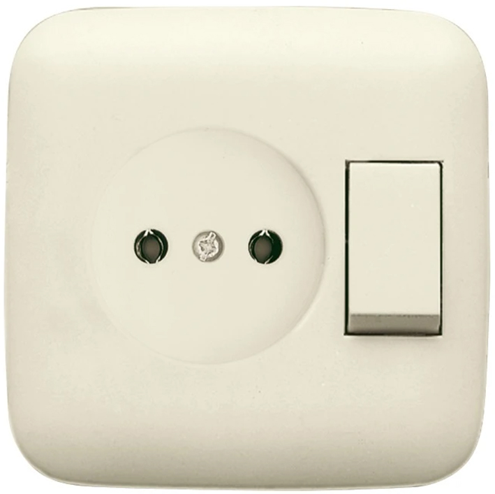 Abb Busch-Jaeger Combi Wisselschakelaar + Wcd Zra Inbouw Creme Bj - Afbeelding 2