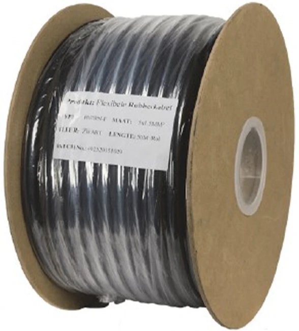 Maxicool Soepele Zwarte Rubberkabel 5 X 1,5 Voor Buiten, Rol 50 Meter - Afbeelding 3