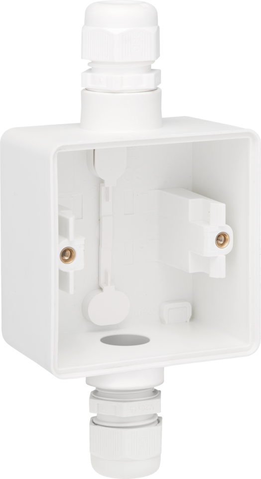 Niko Hydro Opbouwdoos 1V + 2 M20 Ingangen + Wartel Wit - Afbeelding 3