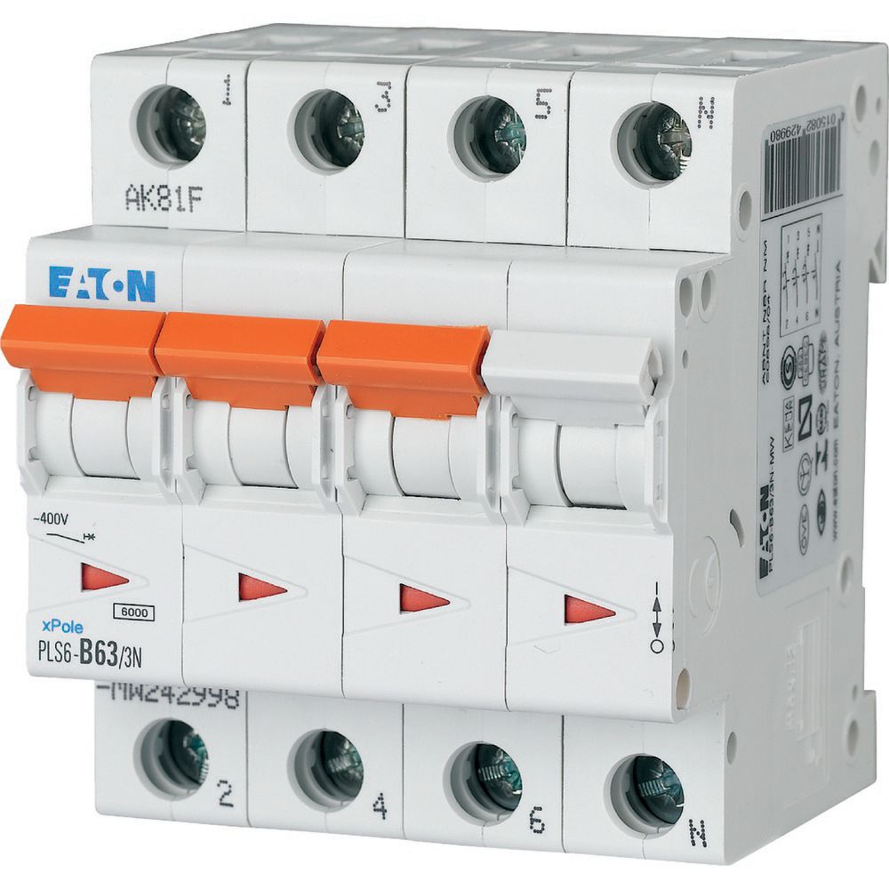Eaton Automaat B63A 3P+N 6Ka - Afbeelding 2