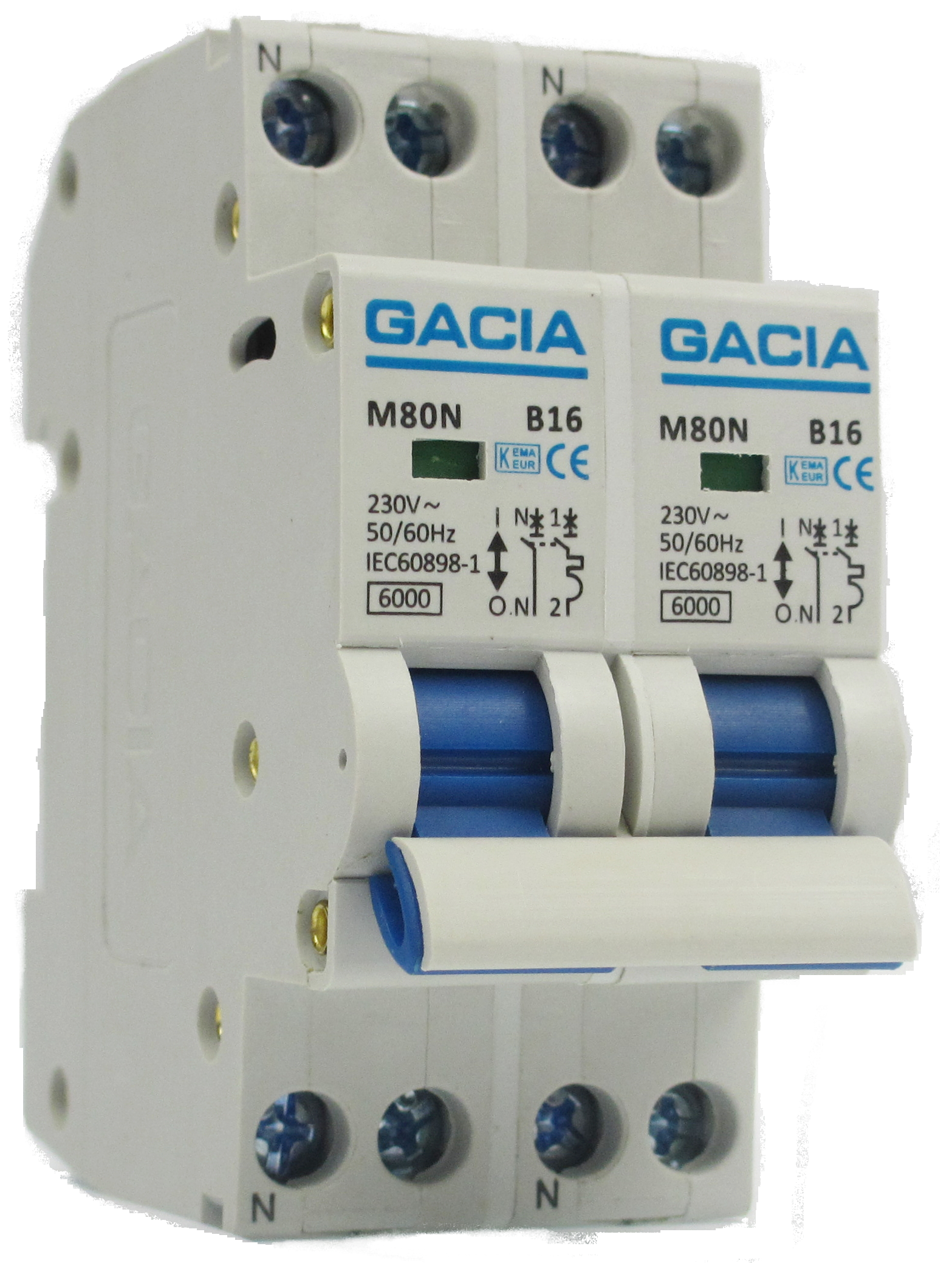 Gacia Europe Fornuisgroep 2X B20A 2X 1P+N 6Ka - Afbeelding 2