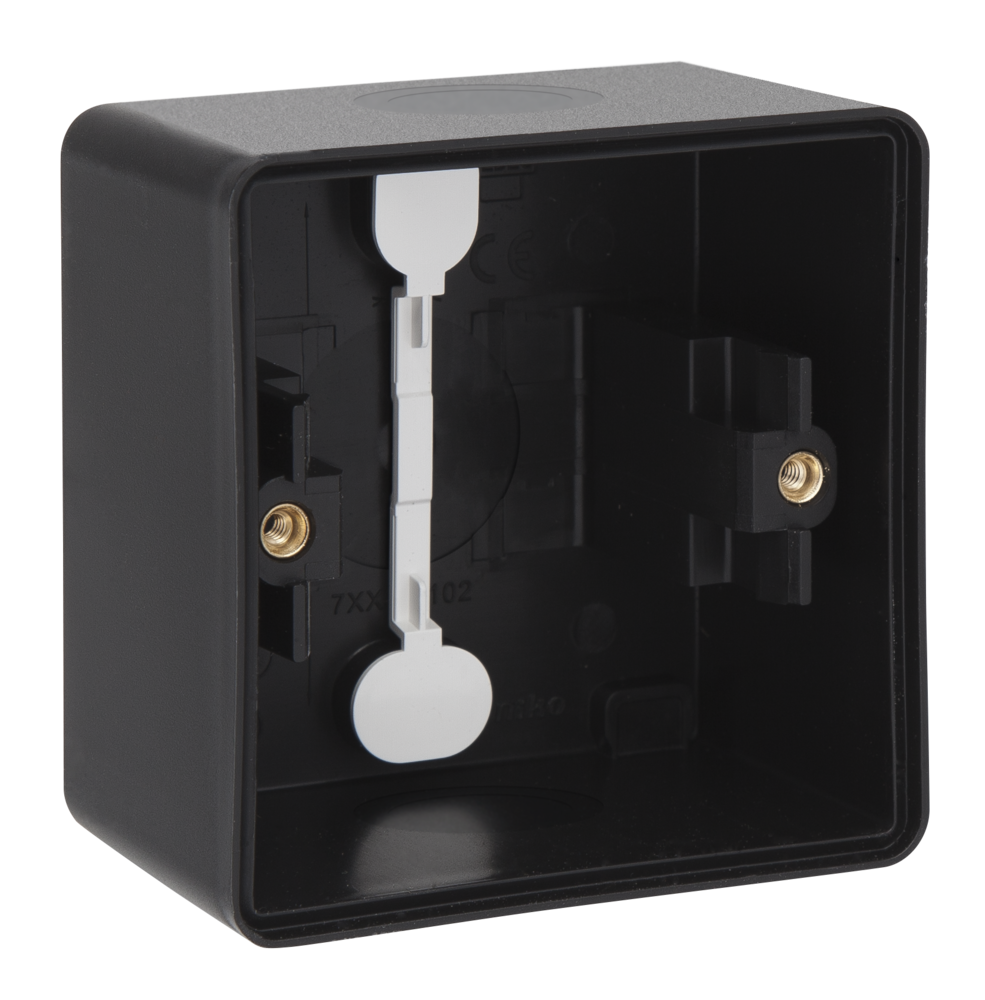 Niko Hydro Opbouwdoos 1V + 2X 1 Soepele Ingang Grijs Zwart - Afbeelding 2