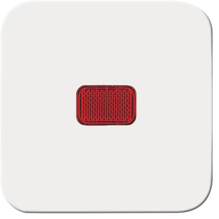 Abb Busch-Jaeger Schakelwip Wissel + Controle Lens Rood Wit/Wit Reflex Si