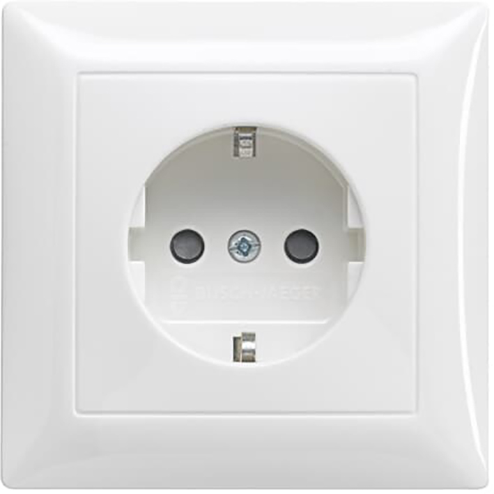Abb Busch-Jaeger Wcd Ra 1V + Afdek. + Kinderbev. Inbouw Wit/Wit Balance