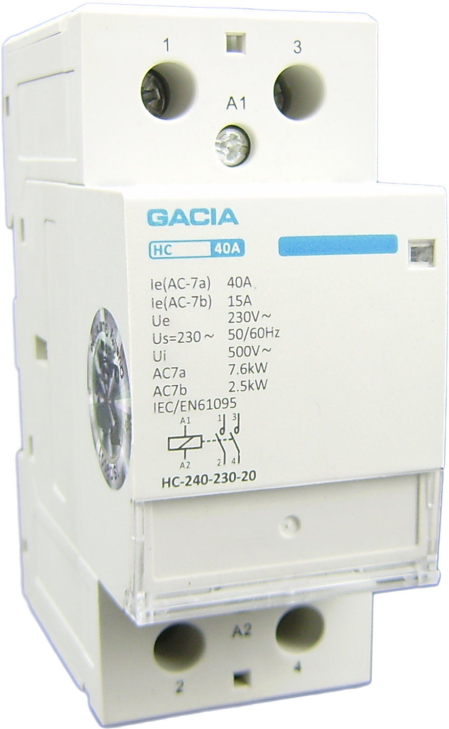 Gacia Europe Magneetschakelaar / Relais 25A/2No/230Vac