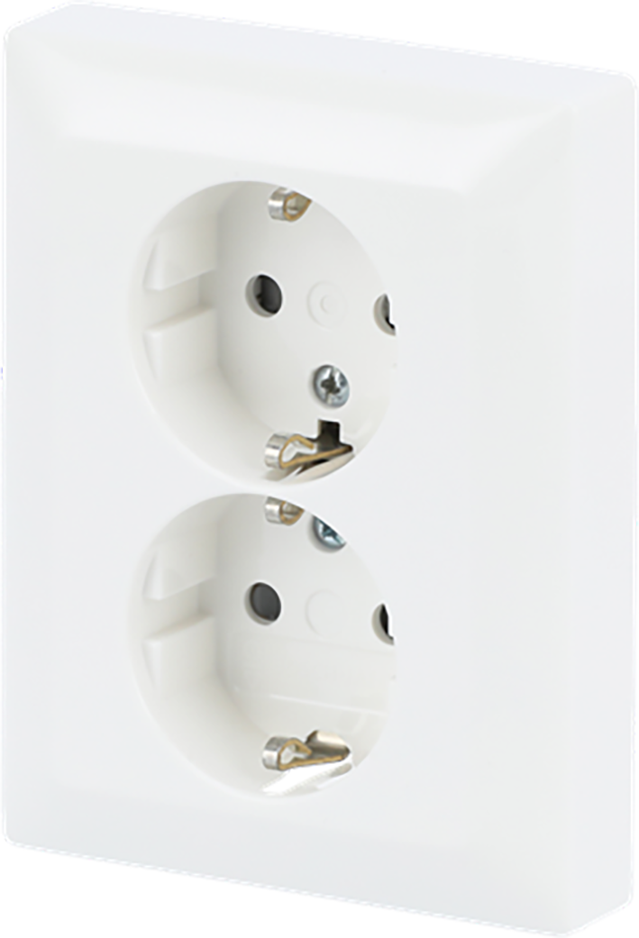 Abb Busch-Jaeger Wcd Ra 2-Voudig Inbouw Tbv Inbouwdoos Wit/Wit Balance