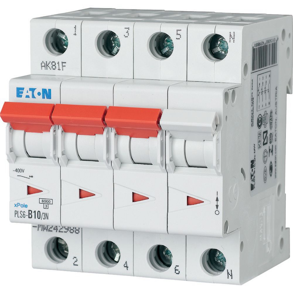 Eaton Automaat B10A 3P+N 6Ka - Afbeelding 2