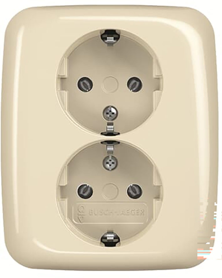 Abb Busch-Jaeger Wcd Ra 2-Voudig Inbouw Creme Bj