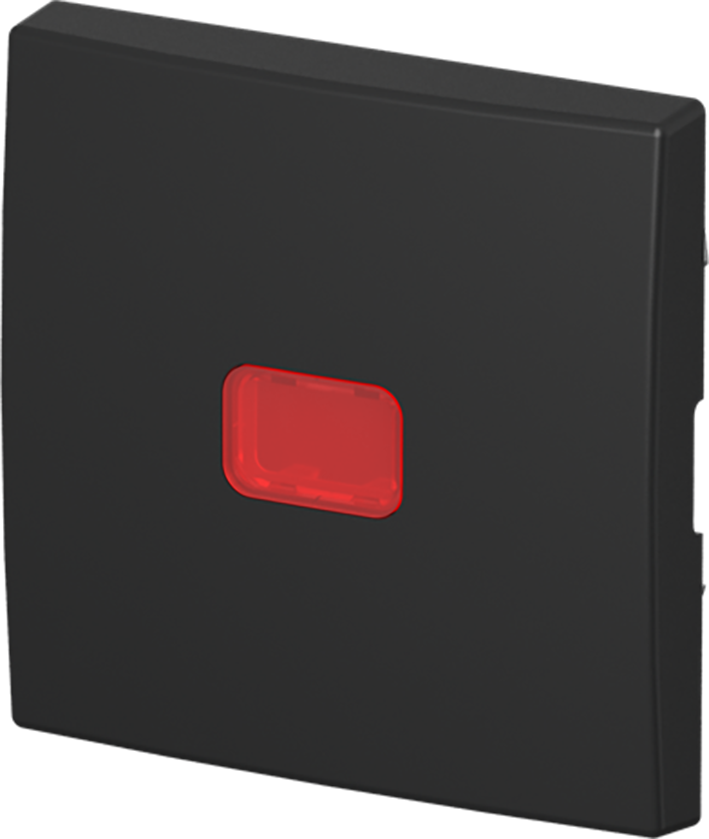 Abb Busch-Jaeger Schakelwip Wissel + Controle Lens Rood Mat Zwart Balance - Afbeelding 2
