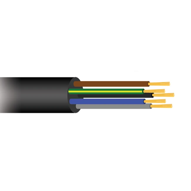 Maxicool Soepele Zwarte Rubberkabel 5 X 1,5 Voor Buiten, Rol 50 Meter - Afbeelding 4